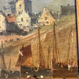 Tableau, Marine sur la côte d’Opale XIX siècle