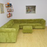 Mid-century corduroy modular sofa, 1970s
