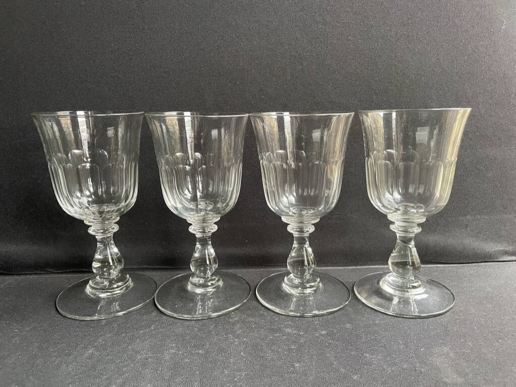 4 19th century water glasses – Établissements Legras