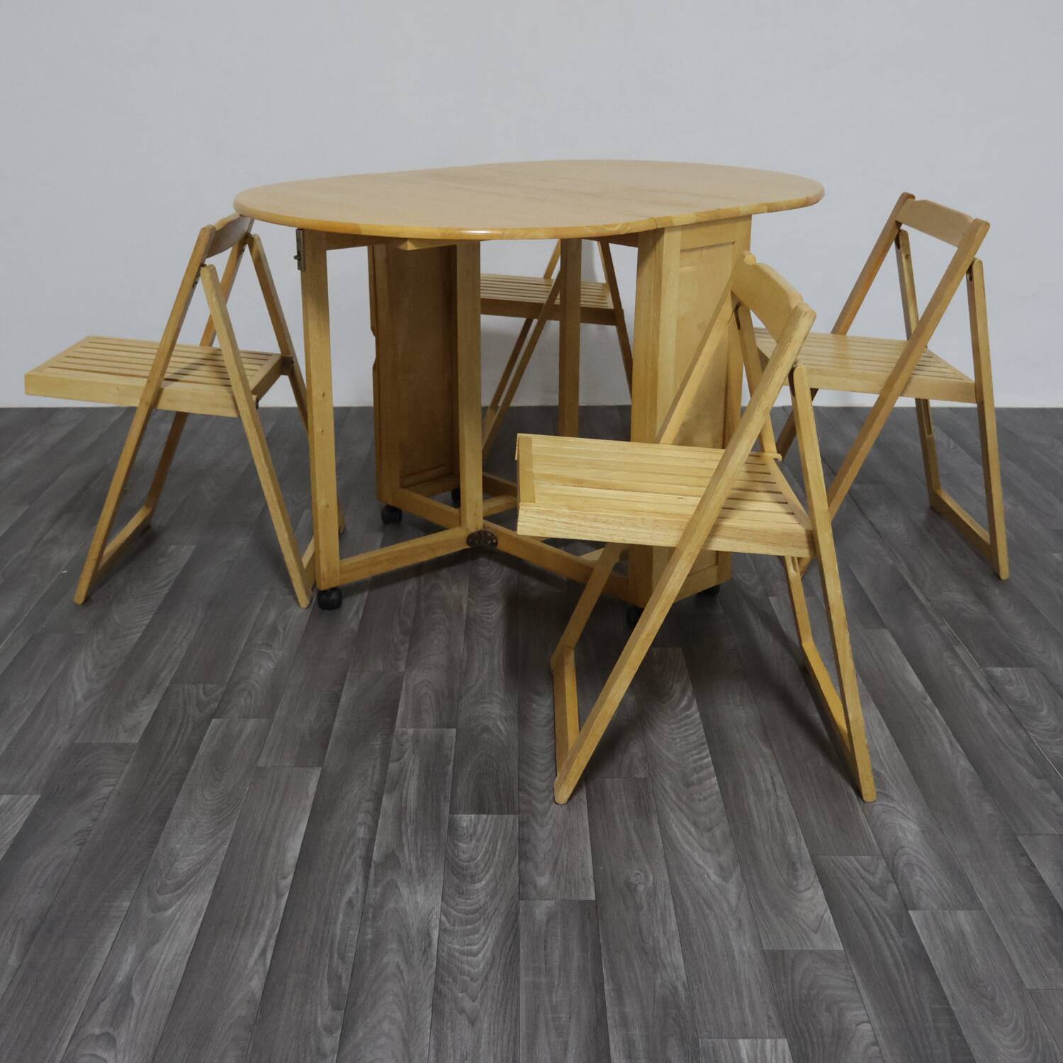 Set Tavolo E Sedie Richiudibile Design Scandinavo Anni 80 Modernariato