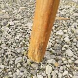 Pair wood bridge armchairs