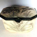 Engraved bone pill box