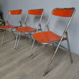 Set of 3 folding chairs "souvignet year 60