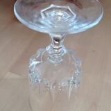 Set of four old foot glasses