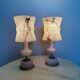 Lampes en albâtre rose années 60 (X2)