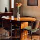 Lot de 4 chaises vintage design années 70 – bois, chrome
