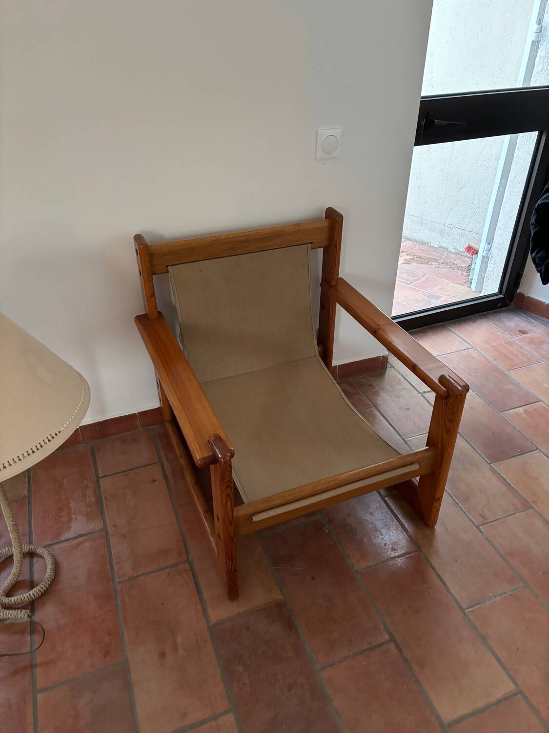 Fauteuil en Pin dans le goût d'Afra et Tobia Scarpa, 1970s