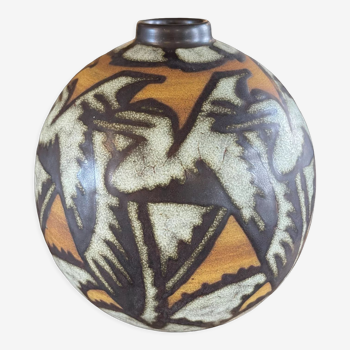 Vase boule en grès par Charles Catteau pour Keramis