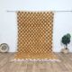 Moroccan Berber rug in ecru and camel wool with a graphic pattern, 245x150 cm.