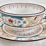 2 anciennes tasses + sous-tasses à thé porcelaine Sarreguemines Minton