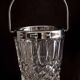 Rimmed glass ice bucket