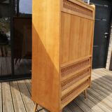 Secretary oak and rattan