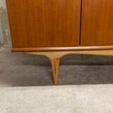 Scandinavian teak cabinet 1960 with mounting plan