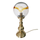 Table lamp in solid brass with a vintage 1970s glass globe.