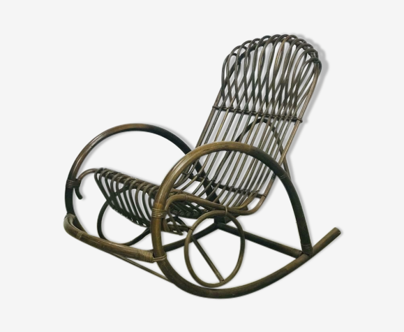 Vintage wicker rocking chair