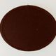 Vintage oval mirror in wood and leather from the 70s/80s 36.5*29.5