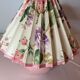 Flowery lampshade pleated