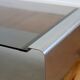 Table low vintage 1970s stainless and glass Jean-François Monnet