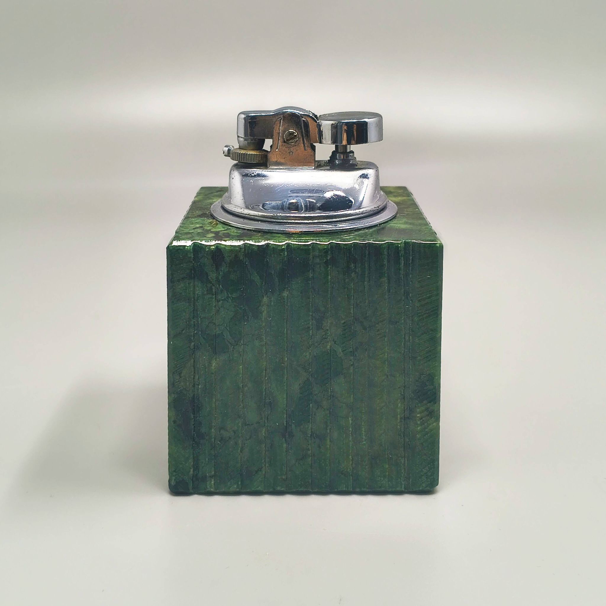 1960s Alabaster Green Smoking Set by Romano Bianchi, Handmade