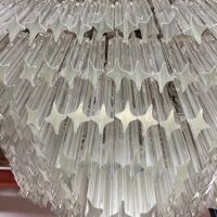 CLEAR “QUADRIEDRO” MURANO GLASS SQUARED FLUSH MOUNT by SimoEng