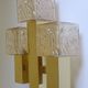 Vintage wall lamp Kalmar Austria, brass glass, 60s