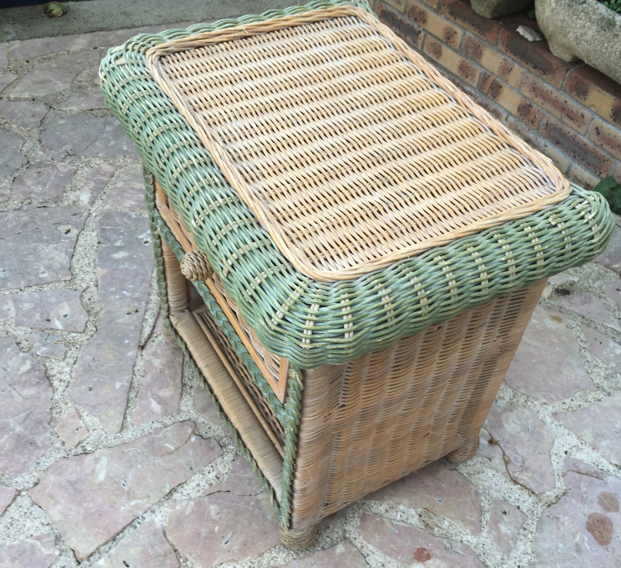 Rattan bedside table