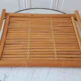 Large tray in bamboo and rattan 70s