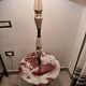 Italian brass and ceramic tripod floor lamp/table 1950s