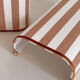 Pair of striped fabric wall sconces