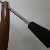 Fase black desk lamp from the 50s with reflector