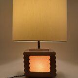 Art deco ceramic table lamp, Andre Fau Boulogne France circa 1940s