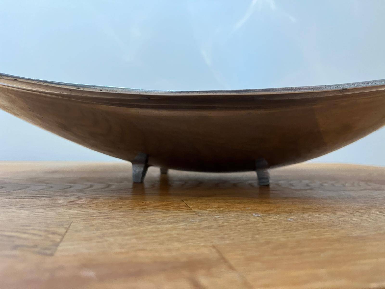 Vintage polished aluminium plate