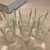 Set of 6 tall crystal glasses JG DURAND