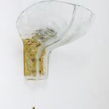 J.T. Kalmar enormous petal wall light in brass and blown glass, mid-century, Austria, 1970s