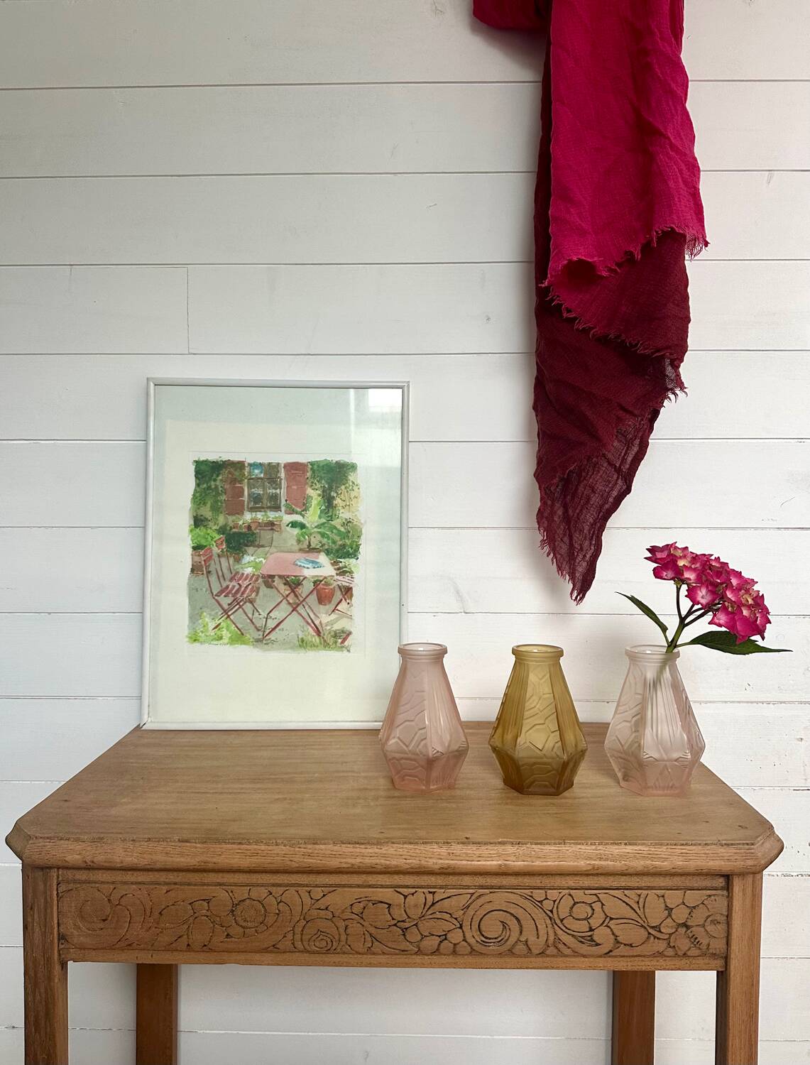 Lot de trois vases art déco