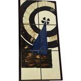 Vintage plant table small side table with rosewood tiles