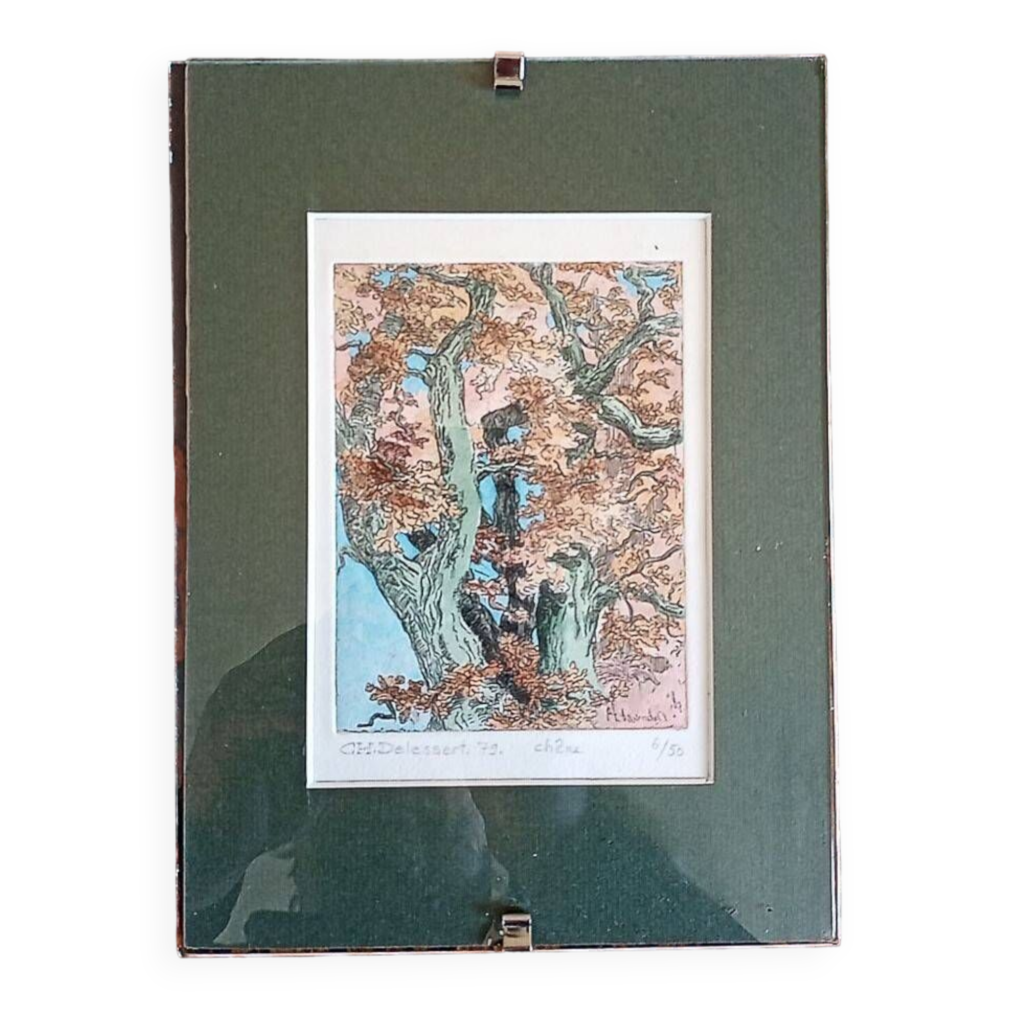 Etching - Christine Delessert - 12 x 9 cm - Lyonnaise school - justified 6/50