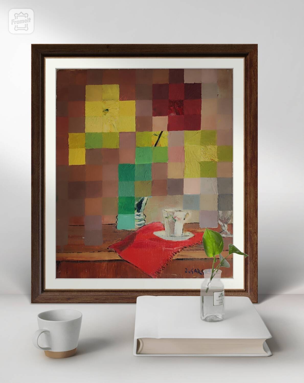 Old abstract pixel painting