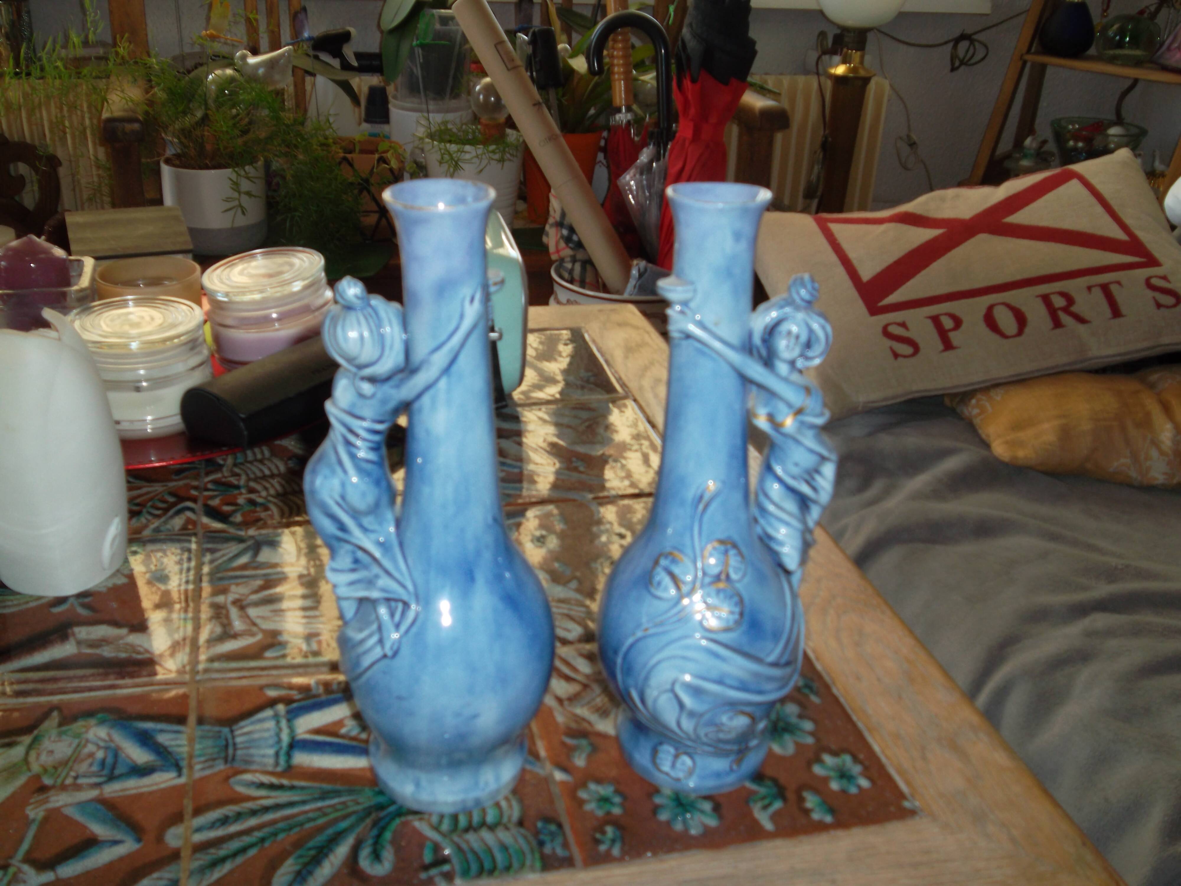 two porcelain vases
