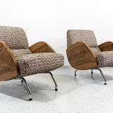 Model "360" Armchairs By Janusz Różański, Poland, 1950s, Set Of 2