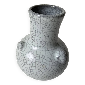 Vase en En porcelaine émaillée craquelé de Chine signé (Siganture à identif