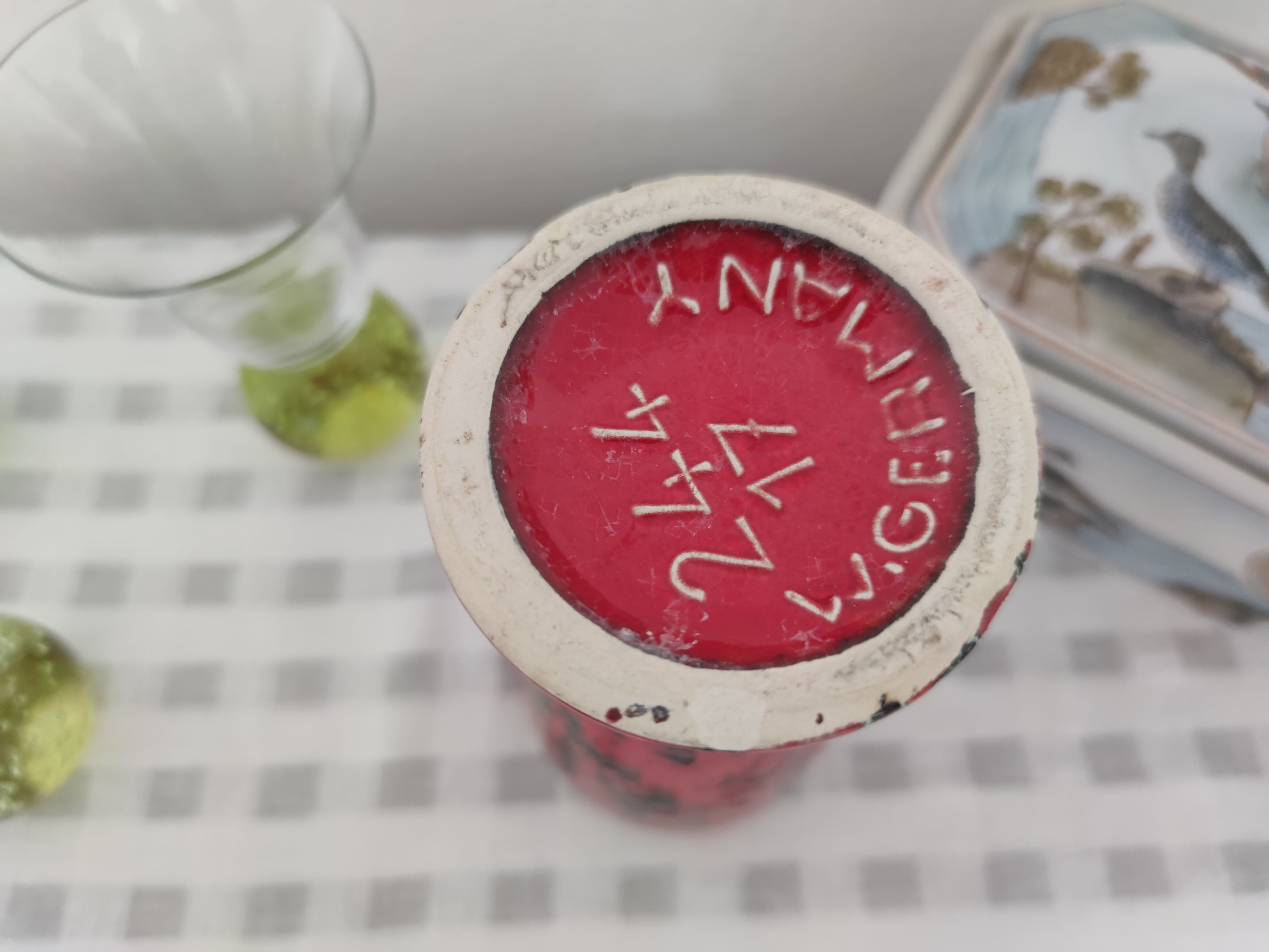 Pottery vintage Germany vase diabolo 1950-60