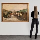 Signed Italian landscape painting from the 20th century