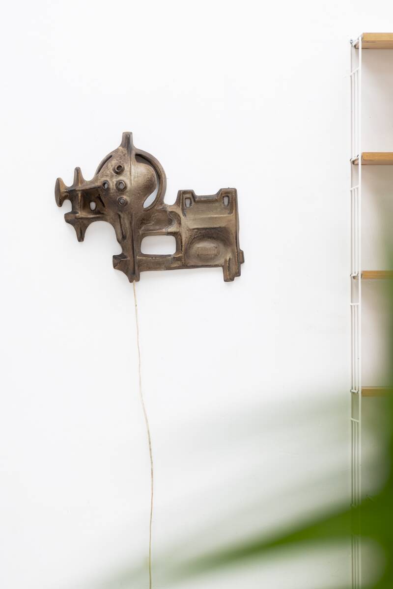 Brutalist wall lamp by Matt Camps for Loré Ceramics, the Netherlands, 1960s