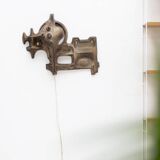 Brutalist wall lamp by Matt Camps for Loré Ceramics, the Netherlands, 1960s