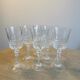 Service of 6 vintage water glasses in Luminarc chiseled glass