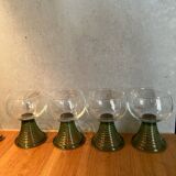 Set of 4 Alsatian stemmed glasses