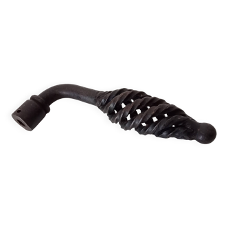 Antique twisted wrought iron door handle