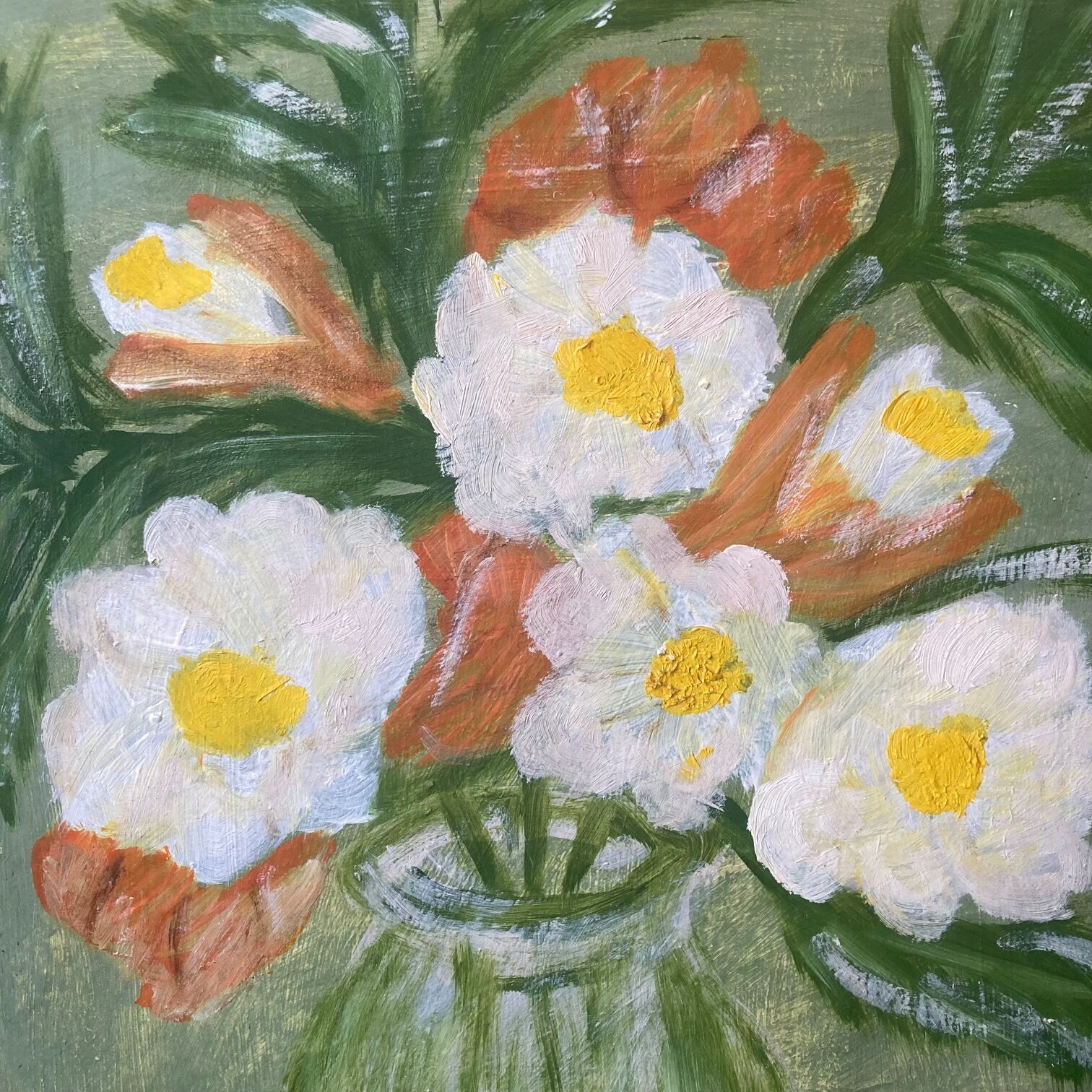 Bouquet of flowers painted by a man named Giacomo