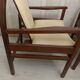 Pair of vintage Baumann armchairs – leather & solid wood – very good condition